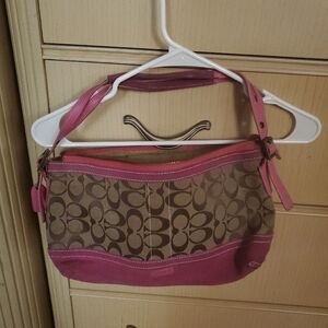 Coach Pink and Brown Women's Bag